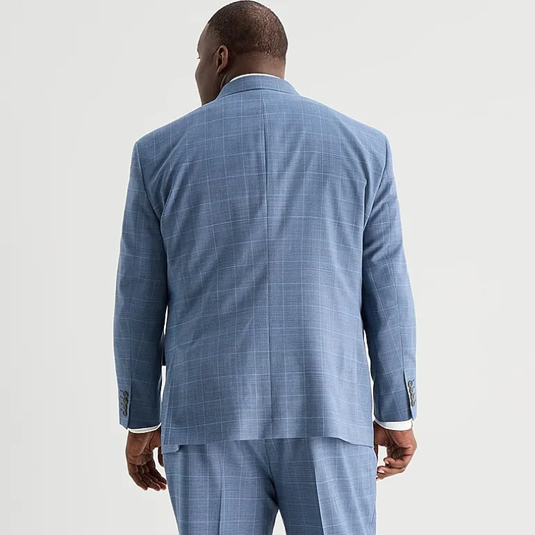 Stafford Coolmax All Season Ecomade Mens Big and Tall Plaid Suit Separates