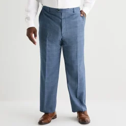 Stafford Coolmax All Season Ecomade Mens Big and Tall Plaid Suit Separates