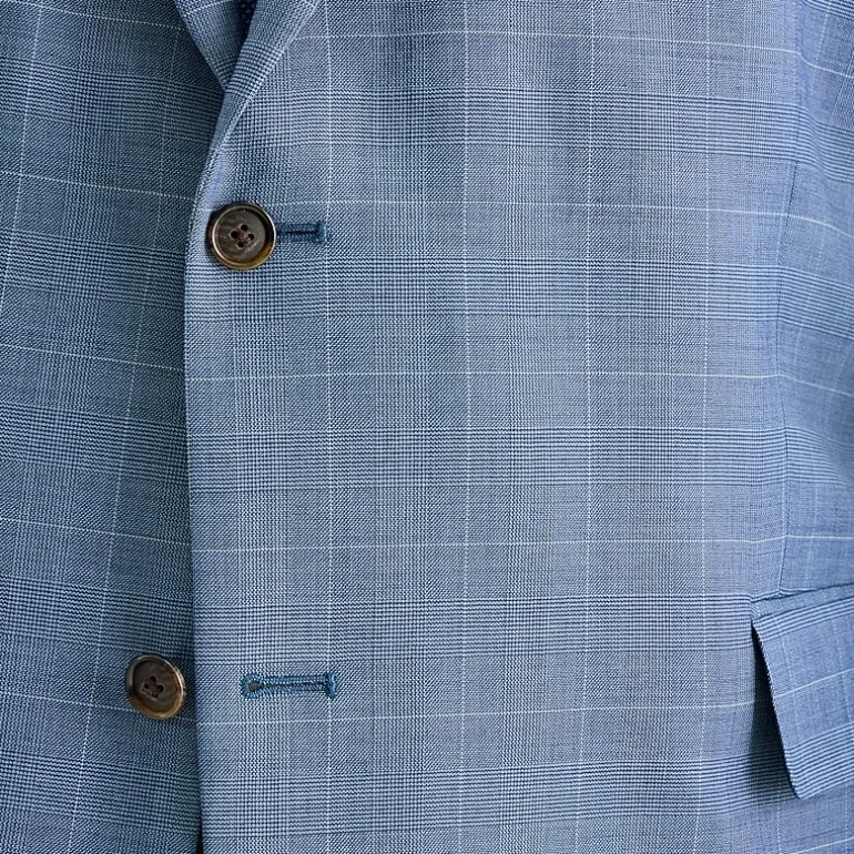 Stafford Coolmax All Season Ecomade Mens Big and Tall Plaid Suit Separates