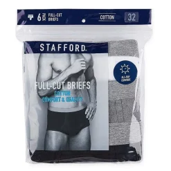 Stafford Cotton Full Cut Mens 6 Pack Briefs 302852