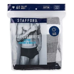 Stafford Cotton Full Cut Mens Big 6 Pack Briefs 302852