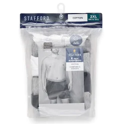 Stafford Cotton Mens Big 4 Pack Boxer Briefs 302866