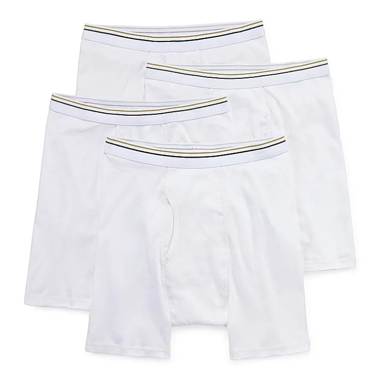Stafford Cotton Mens 4 Pack Boxer Briefs 302866