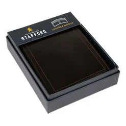 Stafford Distressed Mens Personalized Rfid Blocking Bifold Wallet