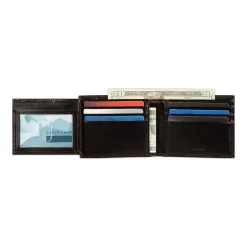 Stafford Distressed Mens Personalized Rfid Blocking Bifold Wallet