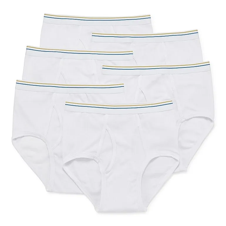 Stafford Dry + Cool Full-Cut Mens Big and Tall 6 Pack Briefs 302872