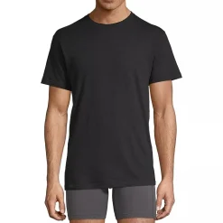 Stafford Dry + Cool Mens 4 Pack Short Sleeve Crew Neck Moisture Wicking T-Shirt