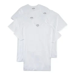 Stafford Dry + Cool Mens 4 Pack Short Sleeve Crew Neck Moisture Wicking T-Shirt Extra Tall