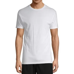 Stafford Dry + Cool Mens 4 Pack Short Sleeve Crew Neck Moisture Wicking T-Shirt Big and Tall