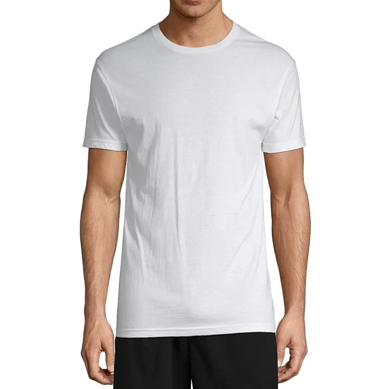 Stafford Dry + Cool Mens 4 Pack Short Sleeve Crew Neck Moisture Wicking T-Shirt Tall