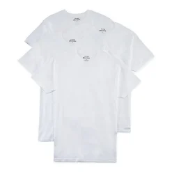 Stafford Dry + Cool Mens 4 Pack Short Sleeve Crew Neck Moisture Wicking T-Shirt Tall