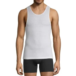 Stafford Dry + Cool Mens Round Neck Sleeveless Quick Dry 4 Pack Tank