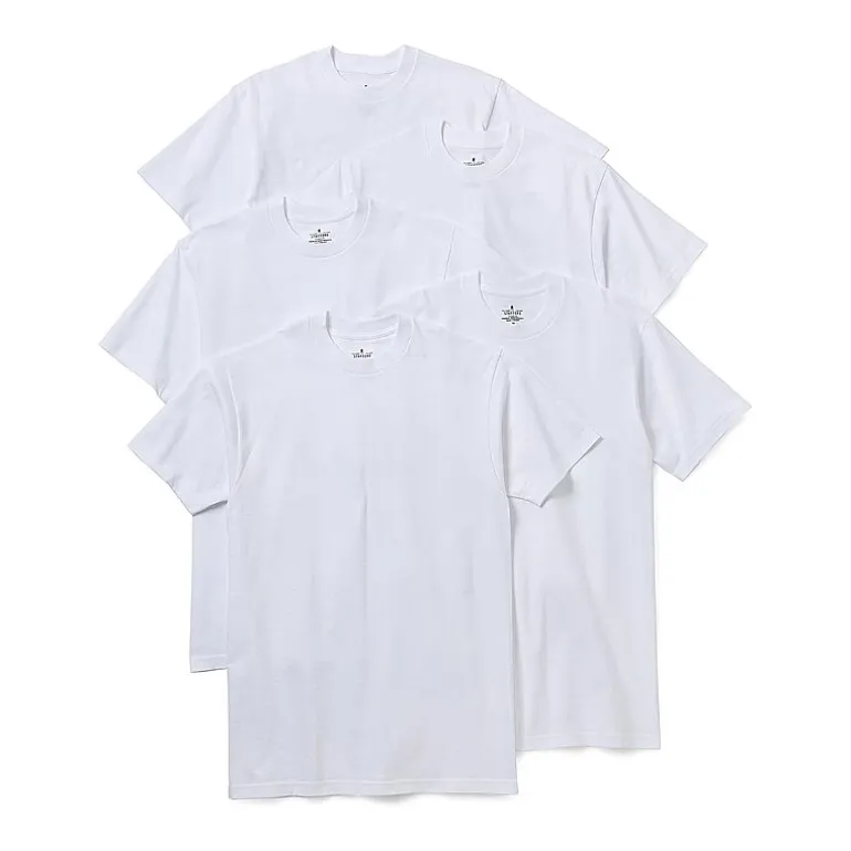 Stafford Heavyweight Cotton Bonus Pack Mens 5 Pack Short Sleeve Crew Neck T-Shirt
