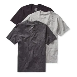 Stafford Heavyweight Cotton Mens 3 Pack Short Sleeve V Neck T-Shirt