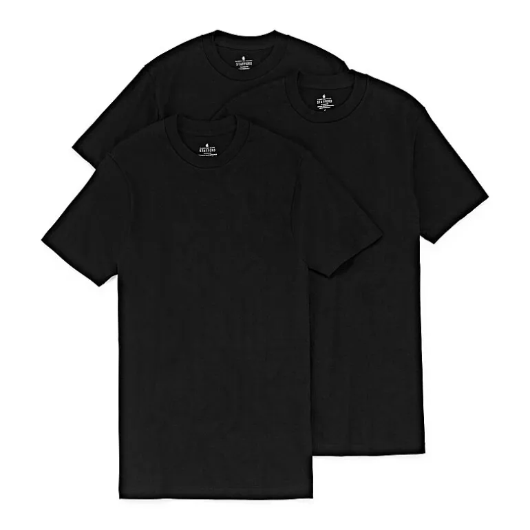 Stafford Heavyweight Mens 3 Pack Short Sleeve Crew Neck T-Shirt