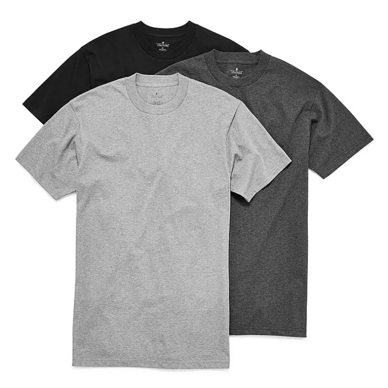 Stafford Heavyweight Mens 3 Pack Short Sleeve Crew Neck T-Shirt