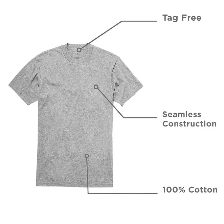 Stafford Heavyweight Mens 3 Pack Short Sleeve Crew Neck T-Shirt