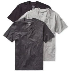 Stafford Heavyweight Mens 3 Pack Short Sleeve V Neck T-Shirt