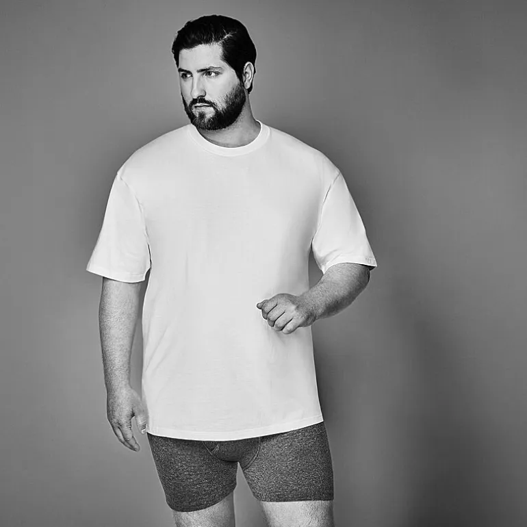 Stafford Heavyweight Mens 4 Pack Short Sleeve Crew Neck T-Shirt Big and Tall