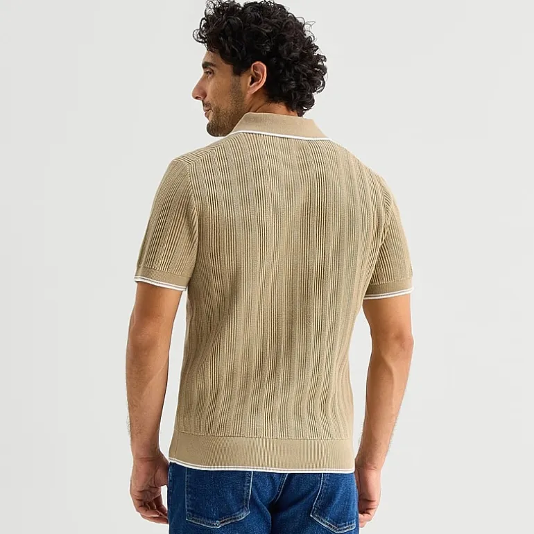 Stafford Johnny CollarN Mens Short Sleeve Polo Sweater