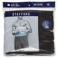 Stafford Knit Mens 4 Pack Boxers 305939