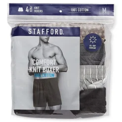 Stafford Knit Mens 4 Pack Boxers 305939