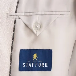 Stafford Linen Cotton Blend Mens Regular Fit Sport Coat