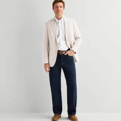 Stafford Linen Cotton Blend Mens Regular Fit Sport Coat