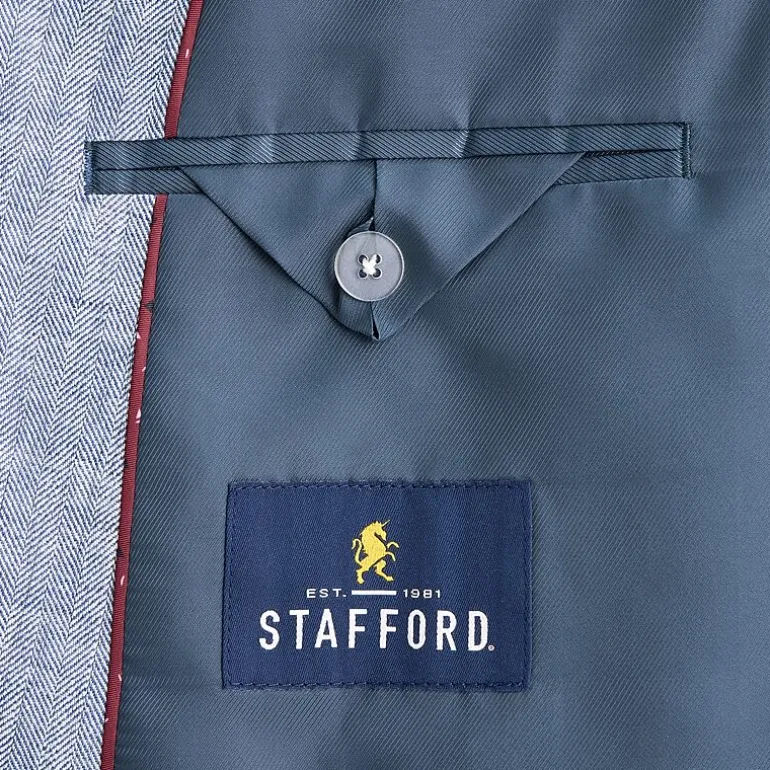 Stafford Linen Cotton Mens Big and Tall Classic Fit Linen Sport Coat