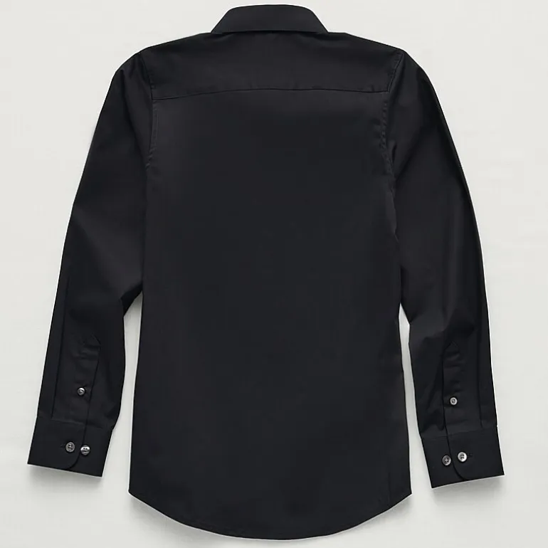 Stafford Little & Big Kid Boys Point Collar Long Sleeve Dress Shirt