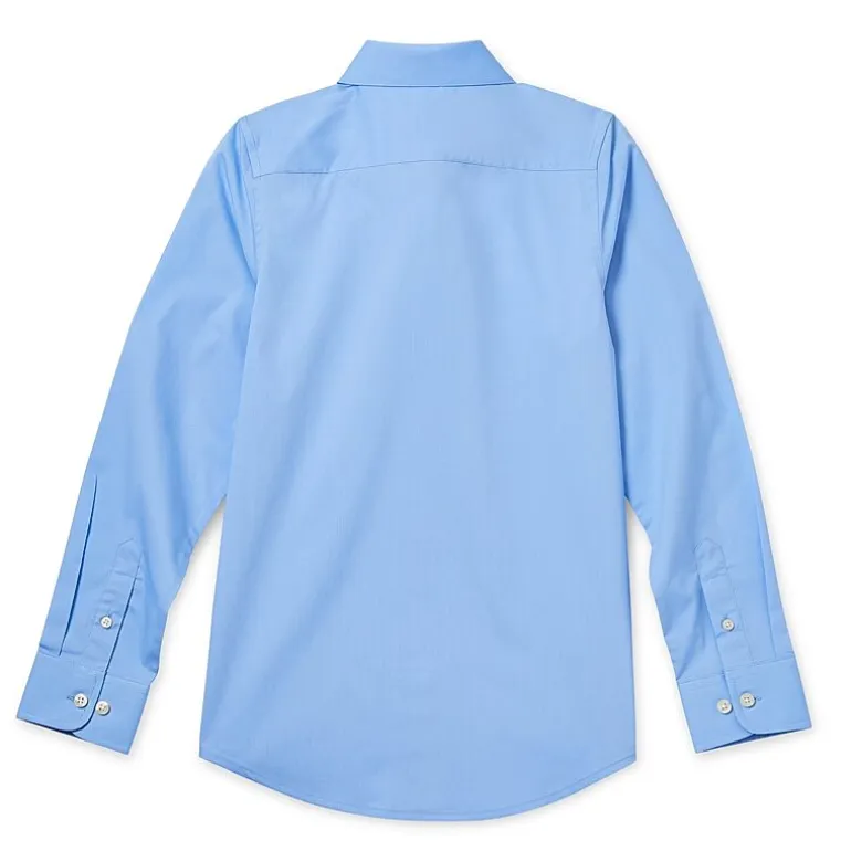 Stafford Little & Big Kid Boys Point Collar Long Sleeve Dress Shirt
