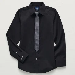 Stafford Little & Big Kid Boys Point Collar Long Sleeve Dress Shirt
