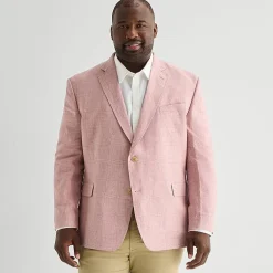 Stafford Mens Big and Tall Plaid Regular Fit Sport Coat