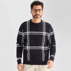 Stafford Mens Crew Neck Long Sleeve Pullover Sweater