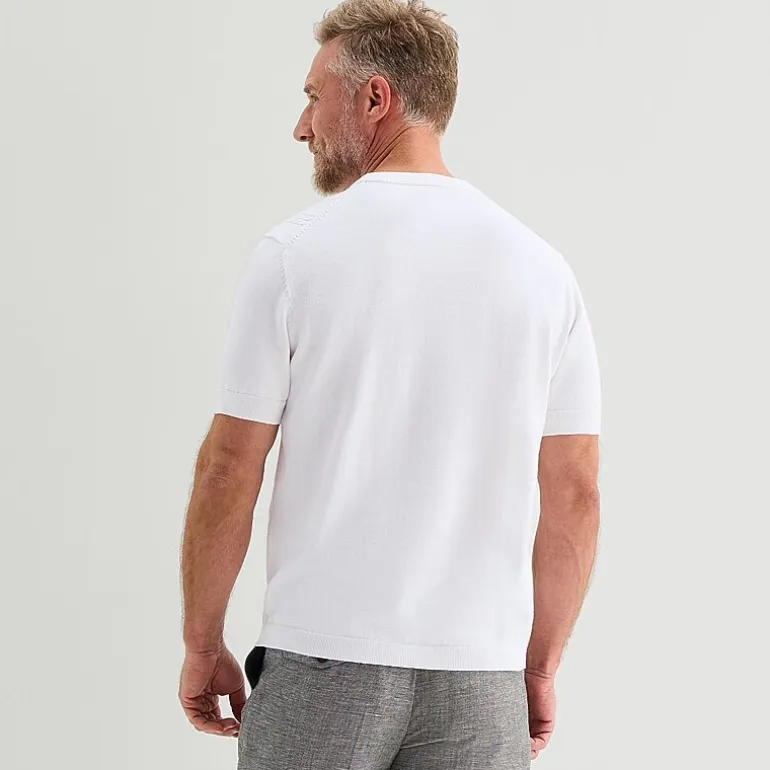 Stafford Mens Crew Neck Short Sleeve Pullover Sweater