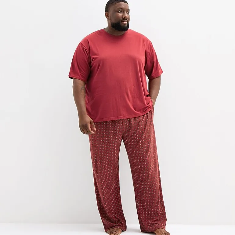 Stafford Mens Crew Neck Short Sleeve Big and Tall Pajama Top