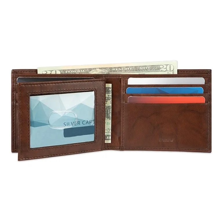 Stafford Mens Extra Capacity Personalized Rfid Blocking Bifold Wallet