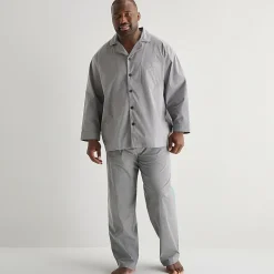 Stafford Mens Long Sleeve 2-pc. Big and Tall Pajama Set