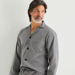 Stafford Mens Long Sleeve 2-pc. Pajama Set