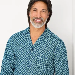 Stafford Mens Long Sleeve 2-pc. Pajama Set