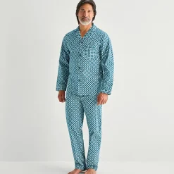 Stafford Mens Long Sleeve 2-pc. Pajama Set
