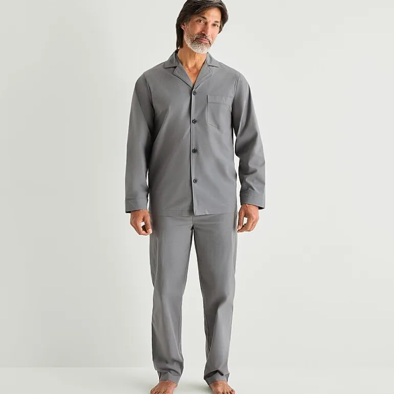 Stafford Mens Long Sleeve 2-pc. Pajama Set