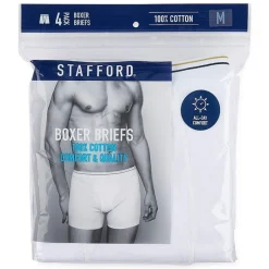 Stafford Mens 4 Pack Boxer Briefs 302866