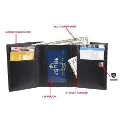 Stafford Mens Rfid Blocking Trifold Wallet