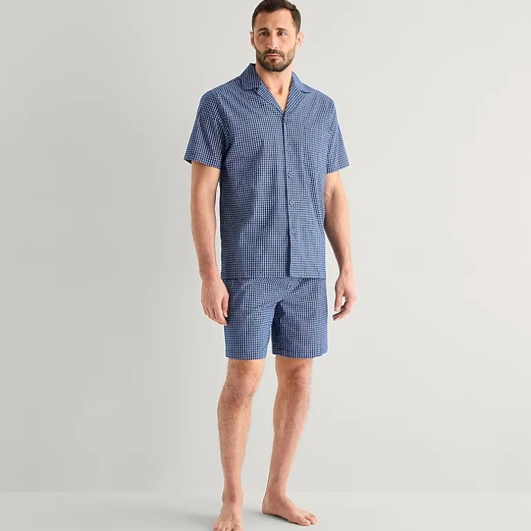 Stafford Mens Short Sleeve 2-pc. Pajama Set
