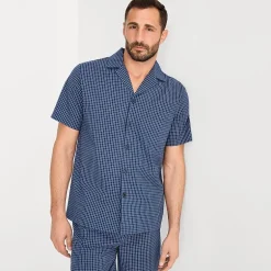 Stafford Mens Short Sleeve 2-pc. Pajama Set