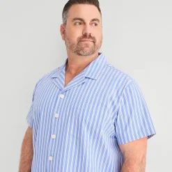 Stafford Mens Short Sleeve 2-pc. Big and Tall Pajama Set