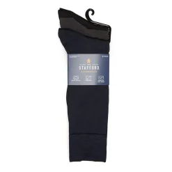 Stafford Microfiber Mens 3 Pair Crew Socks