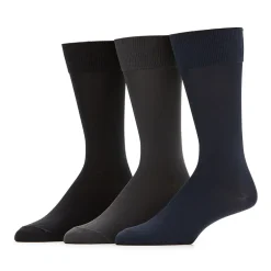 Stafford Microfiber Mens 3 Pair Crew Socks