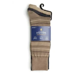 Stafford Microfiber Mens 3 Pair Crew Socks
